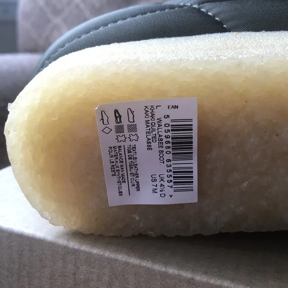 New Clarks Women’s Quilted Wallabee Boots in Khaki  492sn