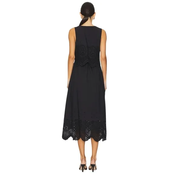 New! Cleobella Julie Midi Dress Embroidered Eyelet