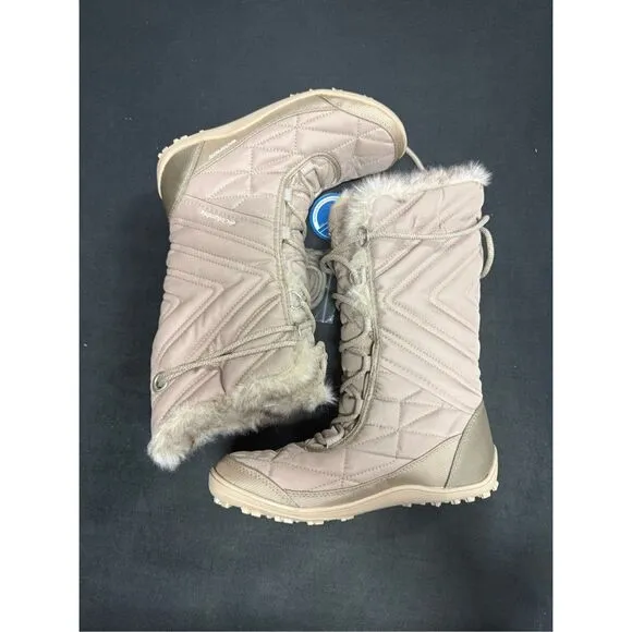 New Columbia Minx Mid III Quilted Snow Boots 6 Oxford Tan Fawn