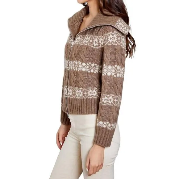 NEW DESIGN HISTORY brighton cardigan in umber combo