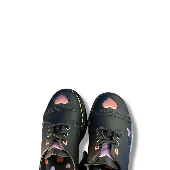 New Dr. Martens 1461 Quad Hearts Oxford Loafer Platform Size 7 Women's 38