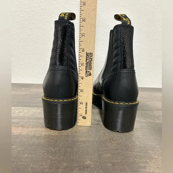 NEW Dr. Martens ROZALIE DISTRESSED PATENT HEELED CHELSEA BOOTS