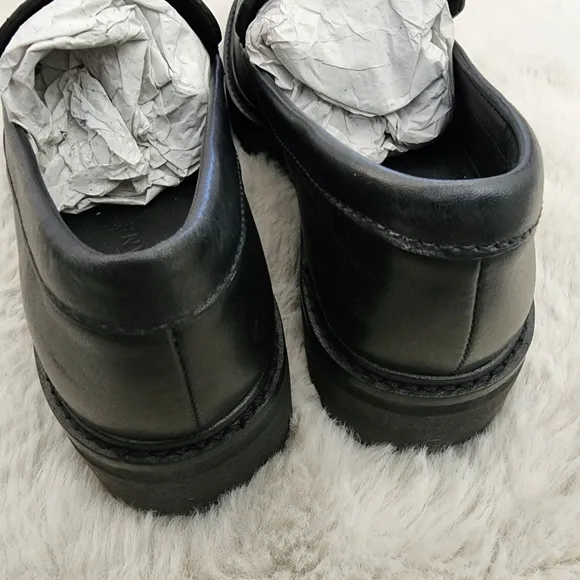 NEW Everlane The Lug Black Leather Loafers