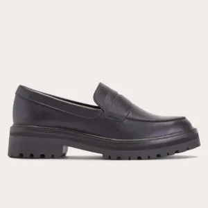 NEW Everlane The Lug Black Leather Loafers