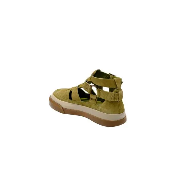 NEW FREE PEOPLE bodhi fisher sneakers in olive moss