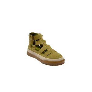 NEW FREE PEOPLE bodhi fisher sneakers in olive moss