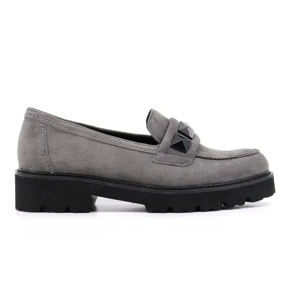 NEW GABOR studded loafer in soil