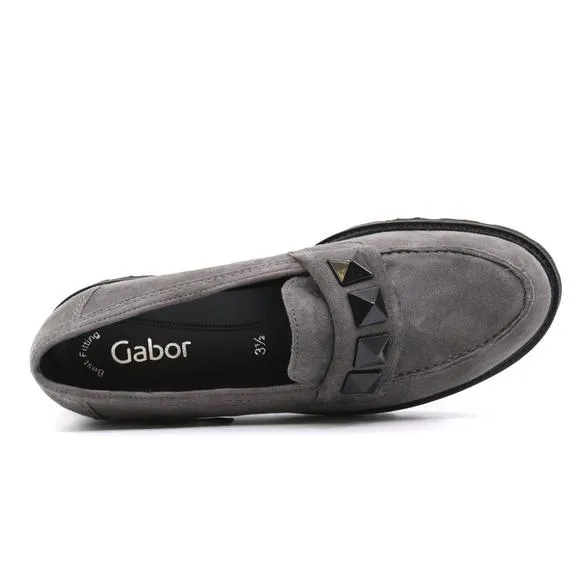 NEW GABOR studded loafer in soil
