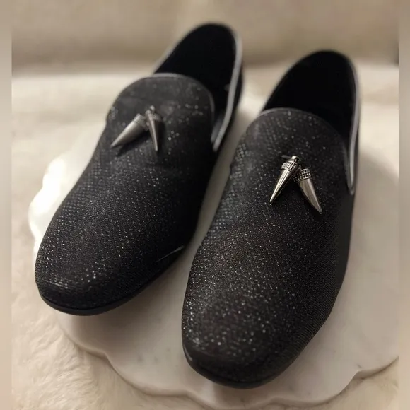 NEW Giorgio Brutini Collide Black Smoker Loafers Sz 12