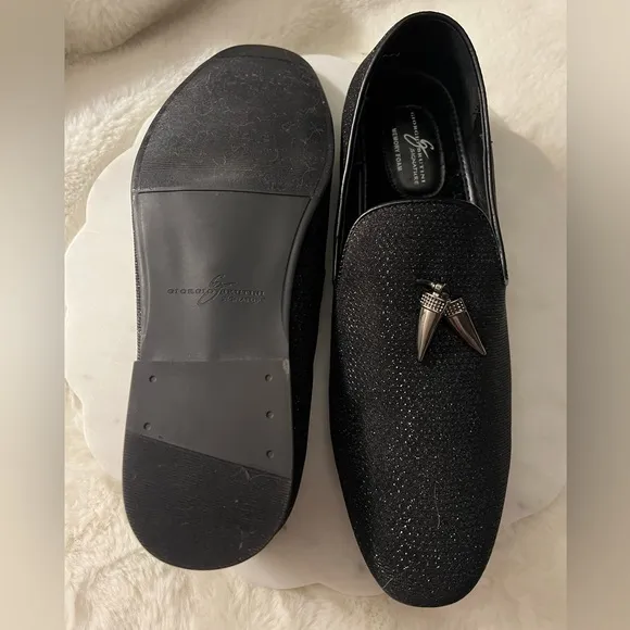 NEW Giorgio Brutini Collide Black Smoker Loafers Sz 12