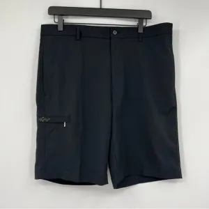 NEW Greg Norman Black Athletic G7XDH525 Button Zip Fly Golf Casual Shorts
