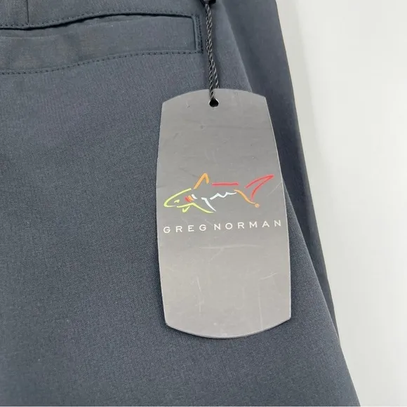 NEW Greg Norman Black Athletic G7XDH525 Button Zip Fly Golf Casual Shorts