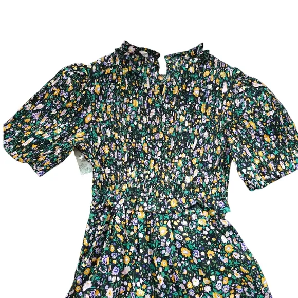 New Hyacinth House Floral Puff Sleeve Midi Dress