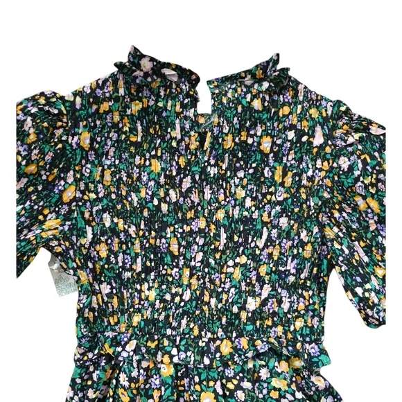 New Hyacinth House Floral Puff Sleeve Midi Dress