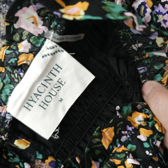 New Hyacinth House Floral Puff Sleeve Midi Dress