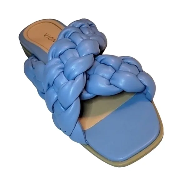 NEW in box Vionic Braided Cross Strap Slides Kalina