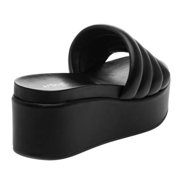 NEW J/SLIDES quirky sandal in black leather