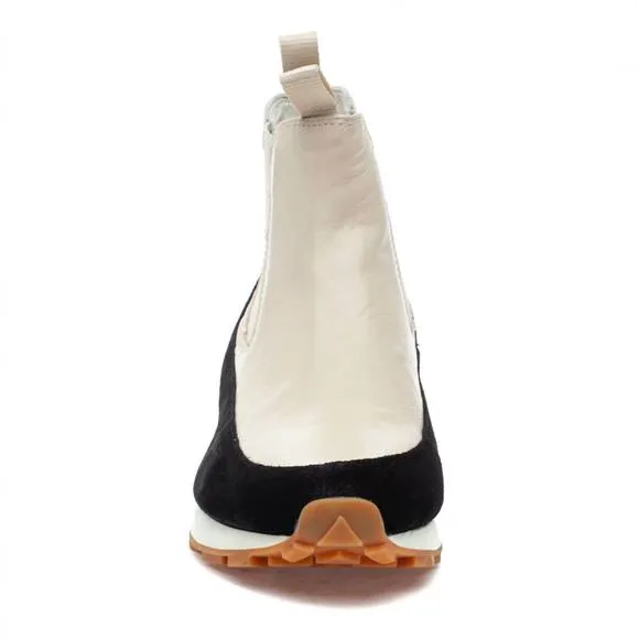 NEW J/SLIDES women's eloise chelsea boot in beige leather