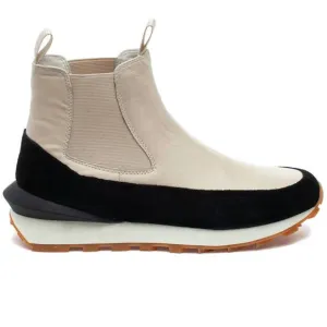 NEW J/SLIDES women's eloise chelsea boot in beige leather