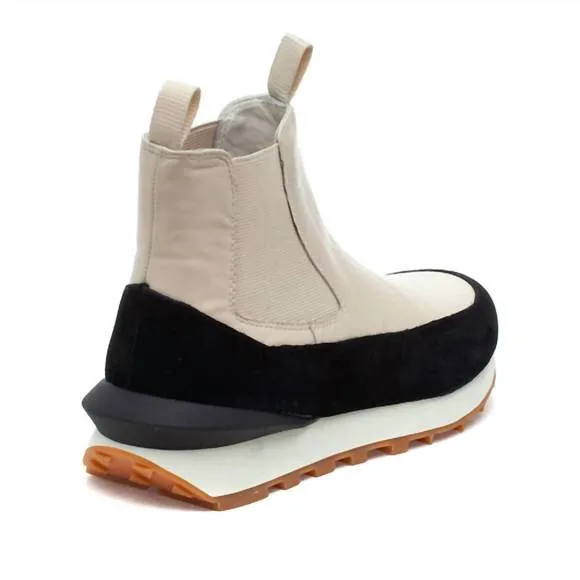 NEW J/SLIDES women's eloise chelsea boot in beige leather