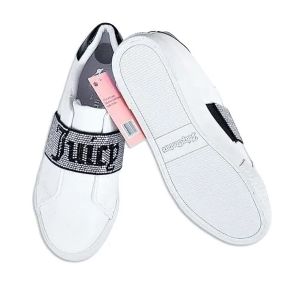 New! Juicy Couture Studded Logo Strap Closure Comfort Shoes Fashion Sneakers