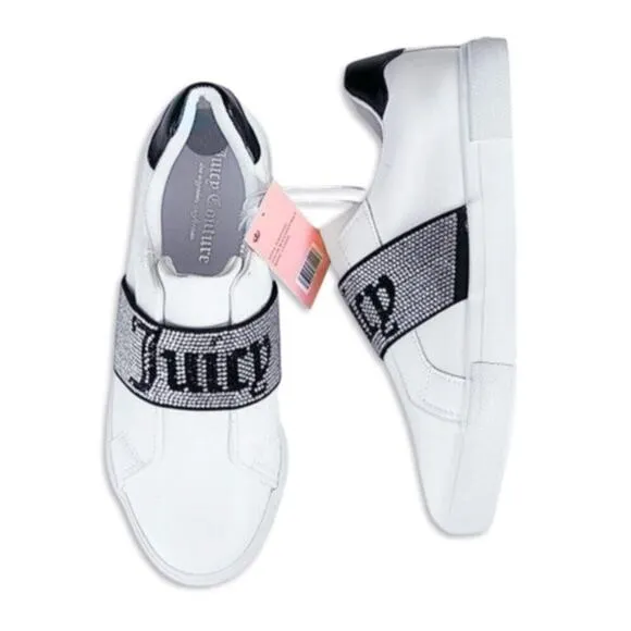 New! Juicy Couture Studded Logo Strap Closure Comfort Shoes Fashion Sneakers