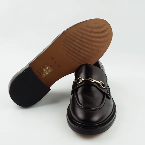 New MADEWELL Size 9 The Vernon Bit Hardware Loafer Leather Black $158 NN868