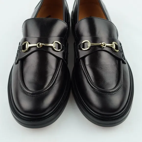 New MADEWELL Size 9 The Vernon Bit Hardware Loafer Leather Black $158 NN868