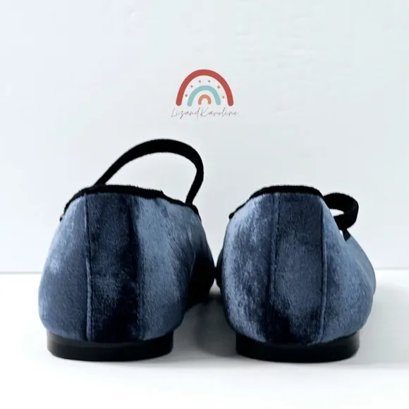New! Madewell The Greta Ballet Curfew Blue Velvet Flat