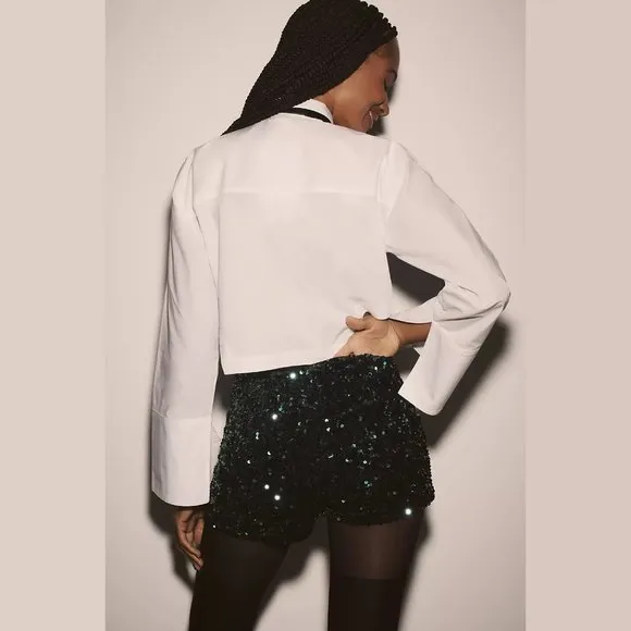 NEW Maeve Sizes 8, 10 Women's Sequin Shorts - Holly
