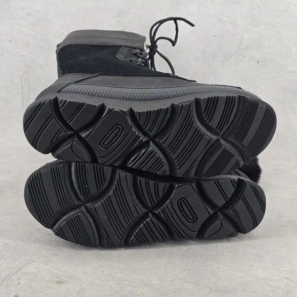 New Manitobah Mukluks WP Pacific Half Winter Boots Black Womens Size 7.5
