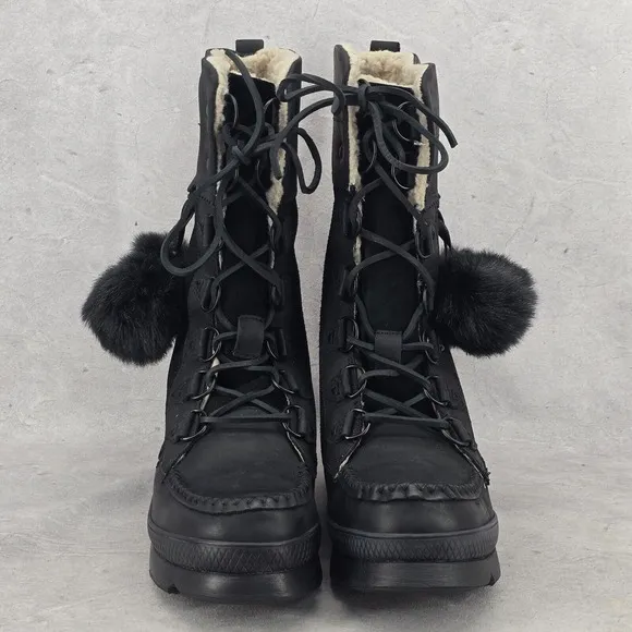 New Manitobah Mukluks WP Pacific Half Winter Boots Black Womens Size 7.5
