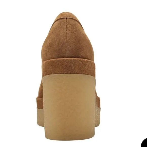 New Marc Fisher LTD Lina Platform Loafer (Women) suede heels loafers penny