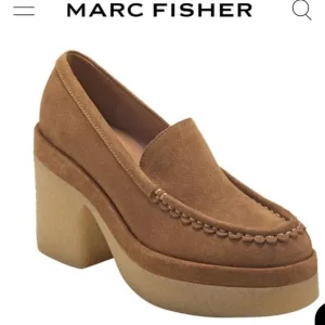 New Marc Fisher LTD Lina Platform Loafer (Women) suede heels loafers penny