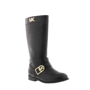 New! MICHAEL KORS Toddler Girls Black Quilted Tall Boots Riding Boots Size 7