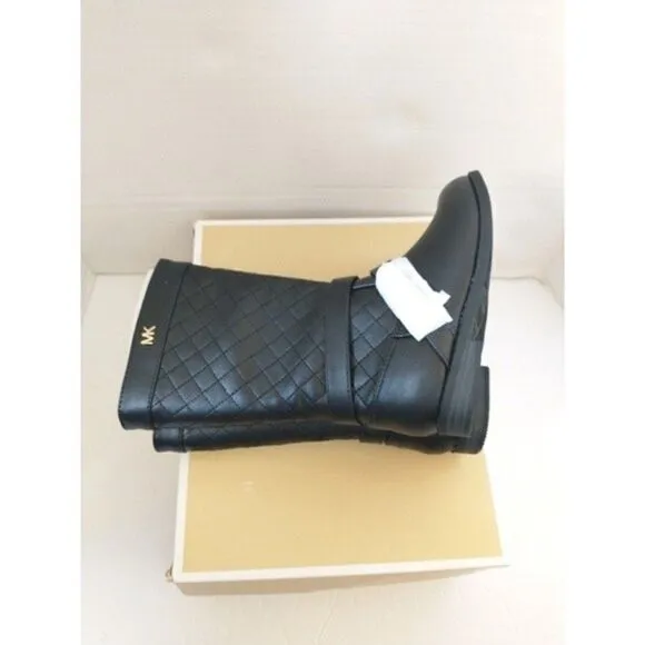 New! MICHAEL KORS Toddler Girls Black Quilted Tall Boots Riding Boots Size 7