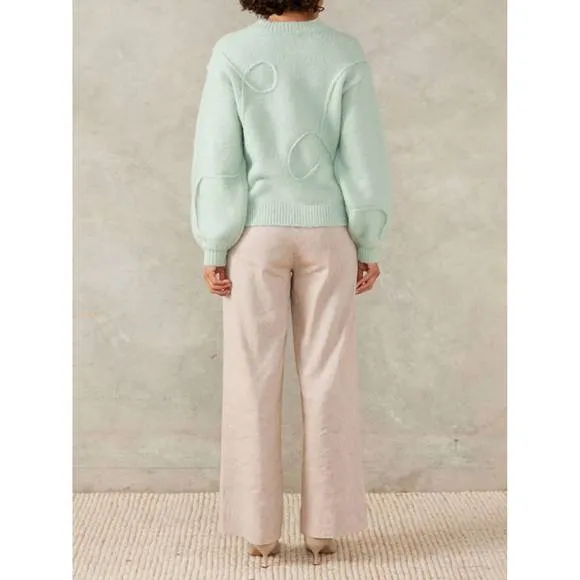 NEW MON RENN motion jumper sweater in mint