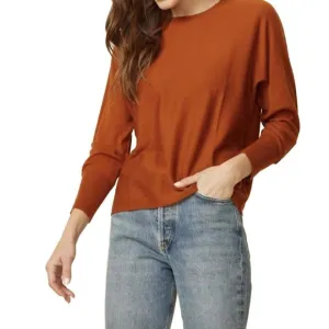 NEW ONE GREY DAY tinsley merino pullover in spice