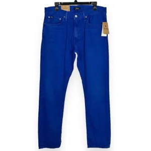 NEW Polo Ralph Lauren Varick Slim Straight Hemp Mens 34x34 Denim Blue Jeans Blue