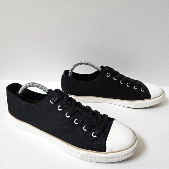 New Republic Shoes Mens 12 Night Cap Black Canvas Sneakers NWOT