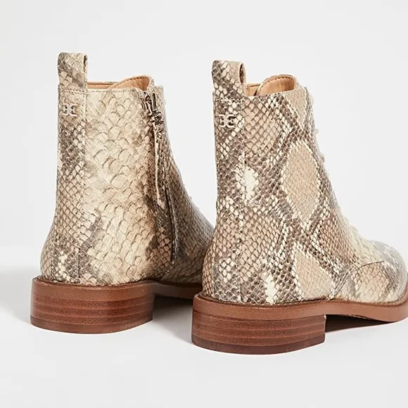 New Sam Edelman Nina snakeskin combat lace up Boots