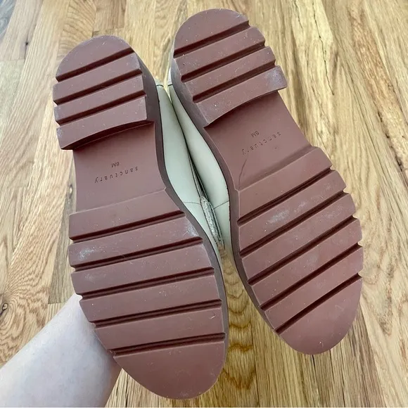 NEW Sanctuary Westside Oatmilk Leather Loafers Size 6