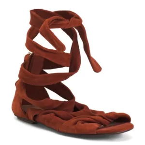 NEW  SILENT D Suede Patentta Flats rust for women 563tn