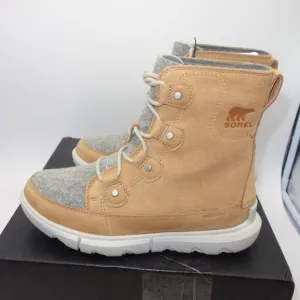 NEW Sorel Explorer II Joan Felt Boots Tawny Buff Moonstone Women’s 8