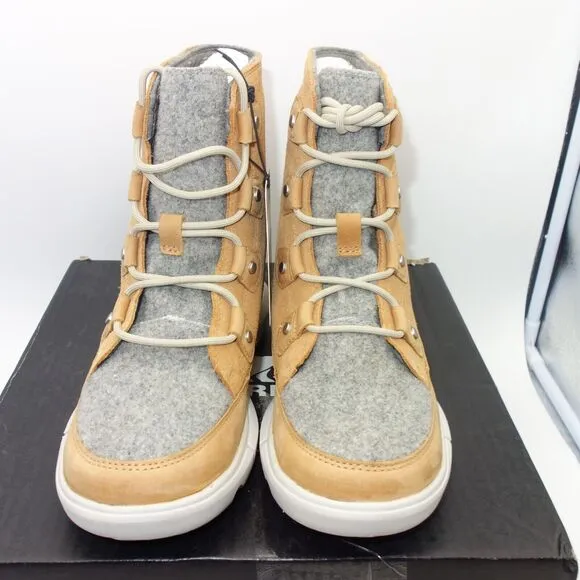 NEW Sorel Explorer II Joan Felt Boots Tawny Buff Moonstone Women’s 8