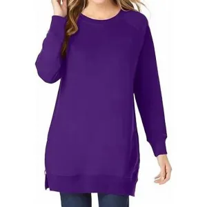 NEW SYMPLI funnel neck pullover sweatshirt in blackberry