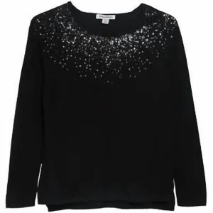 NEW TOMMY BAHAMA silver vista crew sweater in black