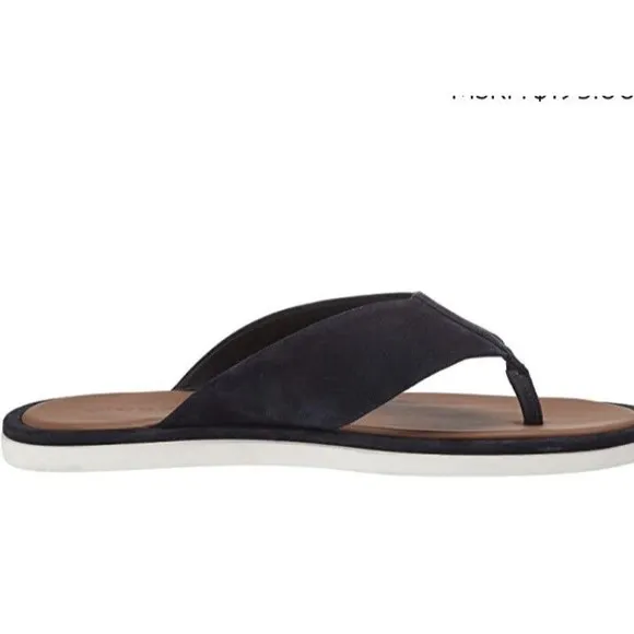 New Vince Dean Coastal Suede Sports Leather Flip Flops  Mens 8 Slip On Slides