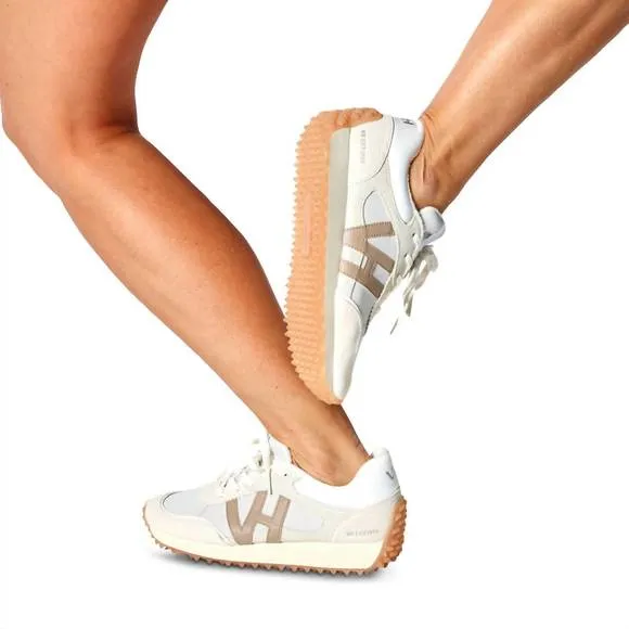 NEW VINTAGE HAVANA women's cosmic 15 sneakers in white pebble taupe