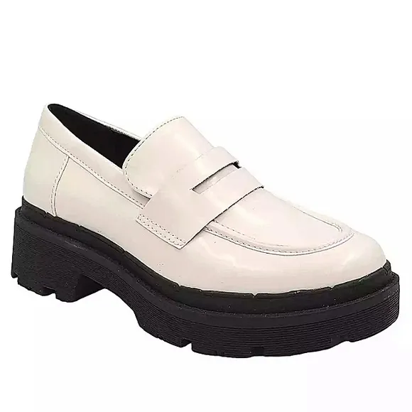 New w/Box Aqua College Saanvi Weatherproof Vegan Lug Sole Penny Loafer Size 8